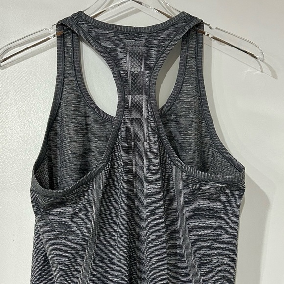 Lululemon Swiftly Tech Racerback Run Tank‎ Heathered Navy Blue White 10 - Picture 4 of 5